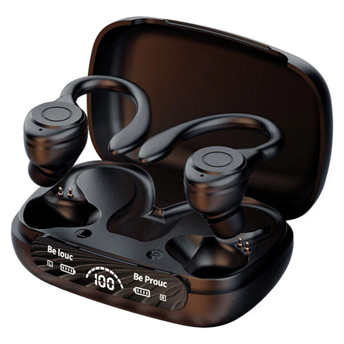 Bluetooth Headset 5.3 Wireless Earbuds with Earhooks，Wireless Earbuds Sport